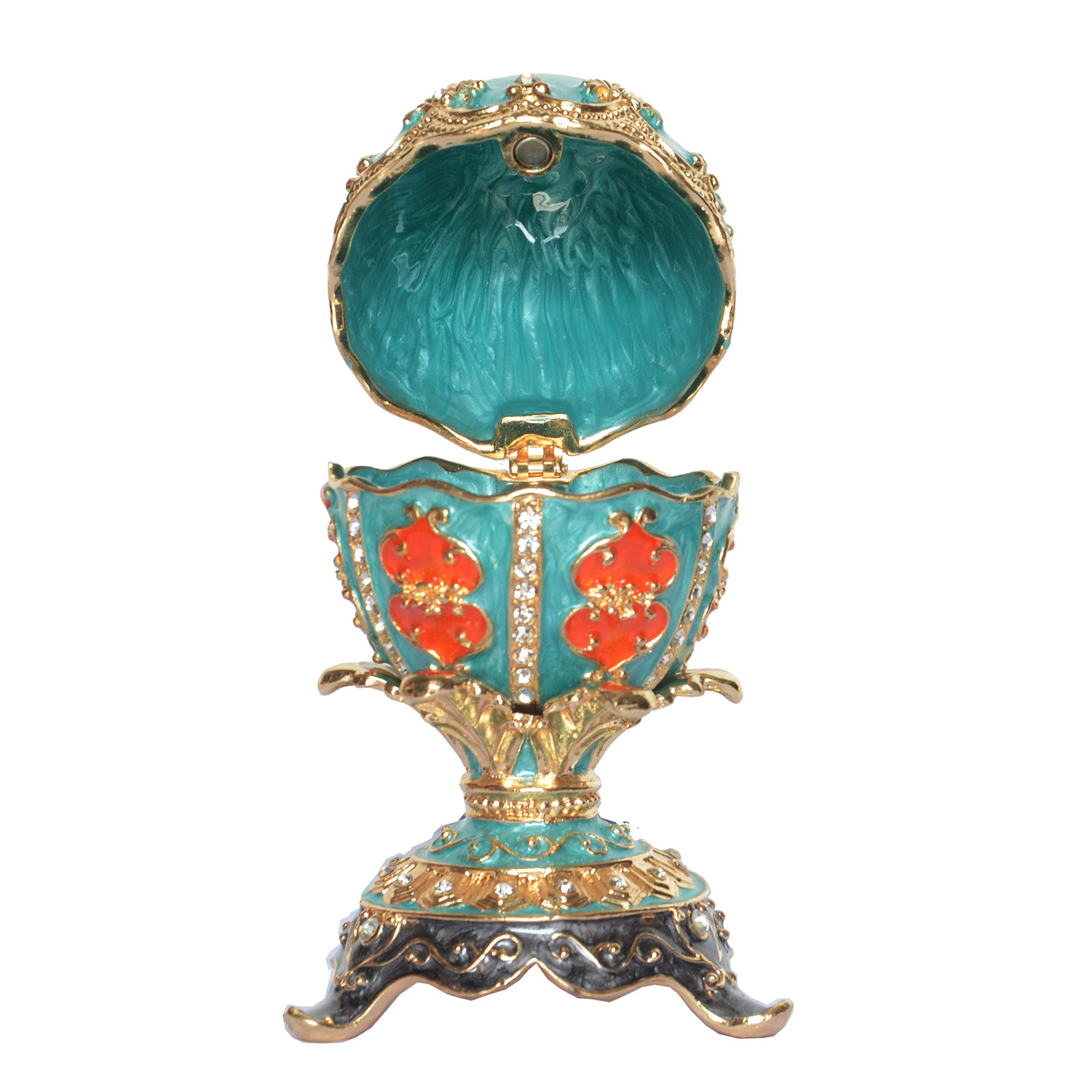 Art Craft Easter - Easter Blue Egg Jewelry Trinket Box