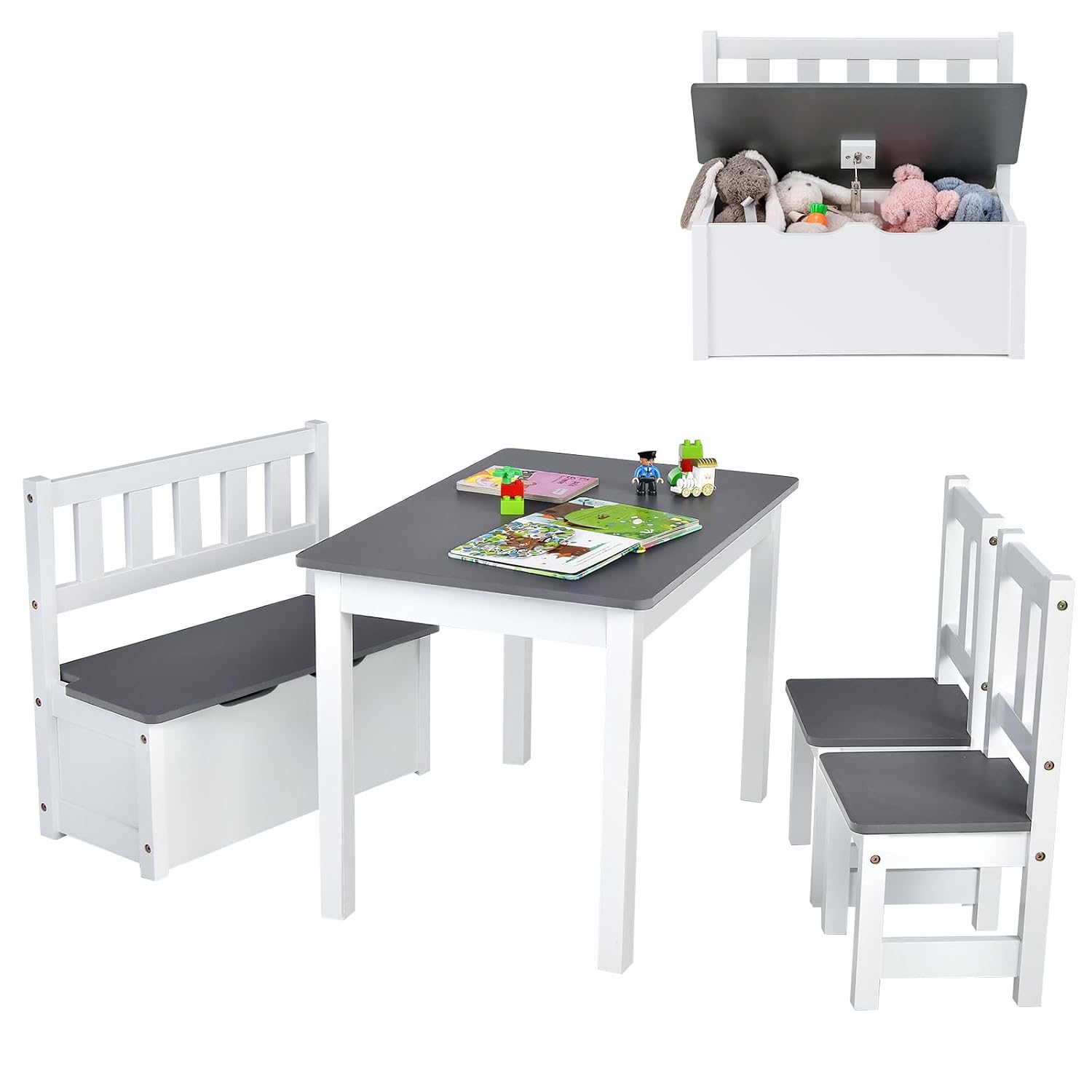 Art Craft For Toddlers - Wood Kids Table & Chair Set