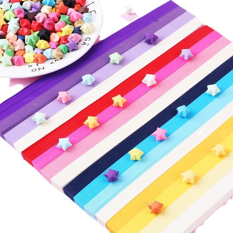 Quilling Paper Strips - 540 Sheets Star Origami Paper Assortment