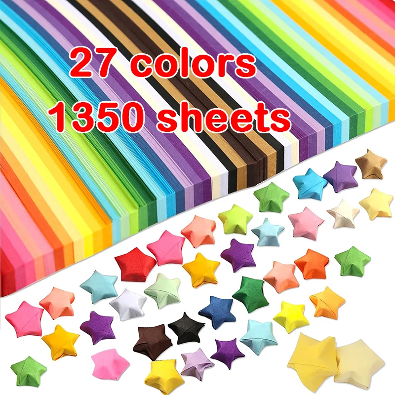Quilling Paper Strips - 1350 Sheet Star Origami Paper Star