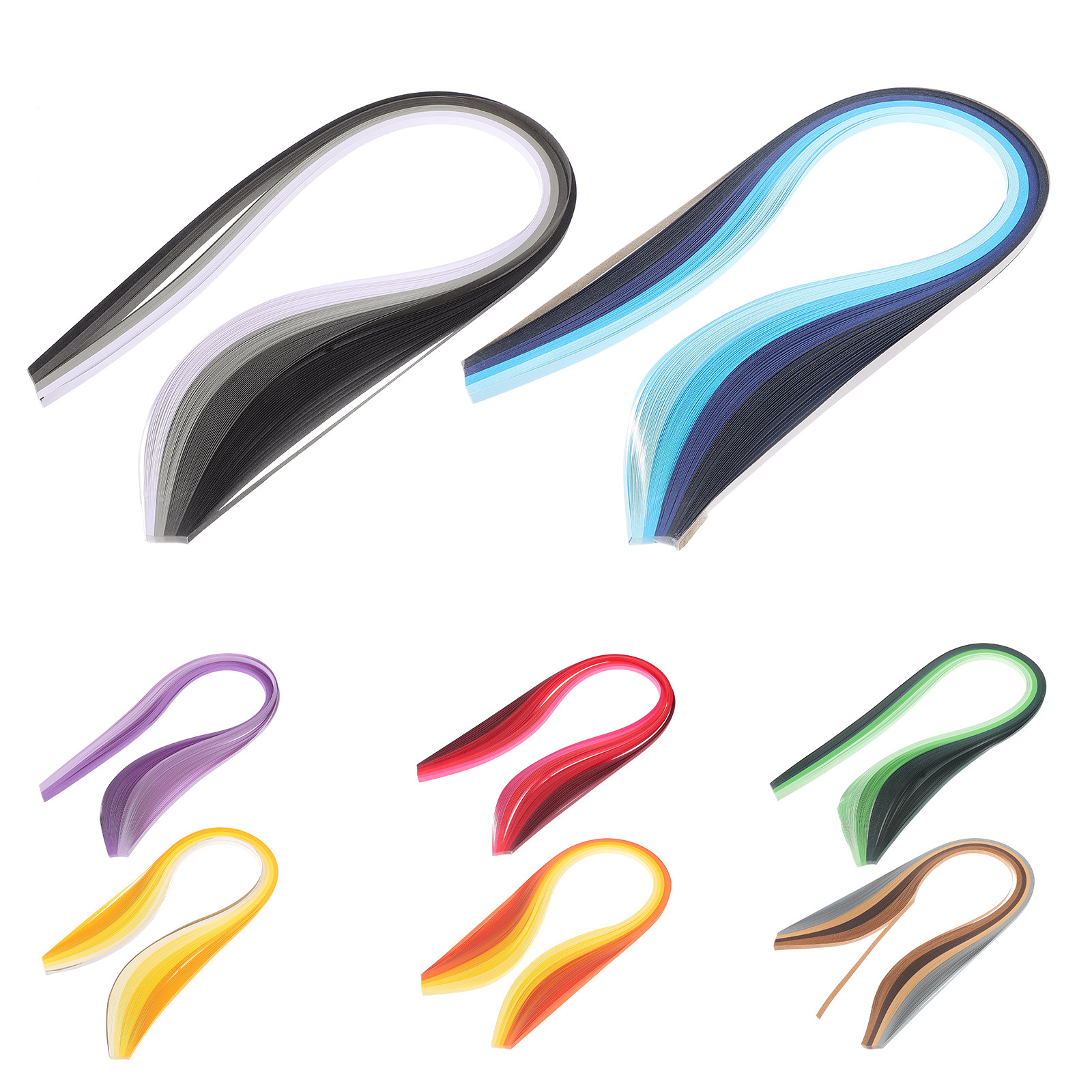 Quilling Paper Strips - 8 Bags Gradient Color Quilling Paper