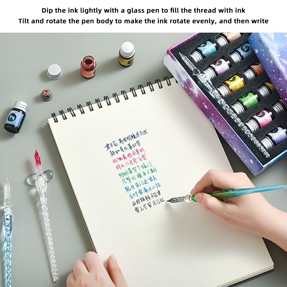 Calligraphy Glass Dip Pen Ink  - огляд і ціна Calligraphy Pen Set