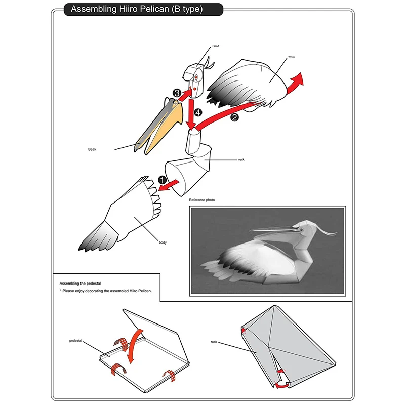 Dalmatian Pelican Origami Art  - огляд і ціна Art Craft Cardboard