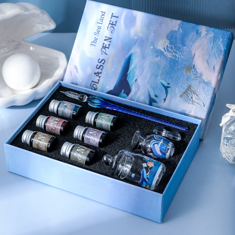 10pcs Dipping Pen Set Ocean Se - огляд і ціна Calligraphy Pen Set