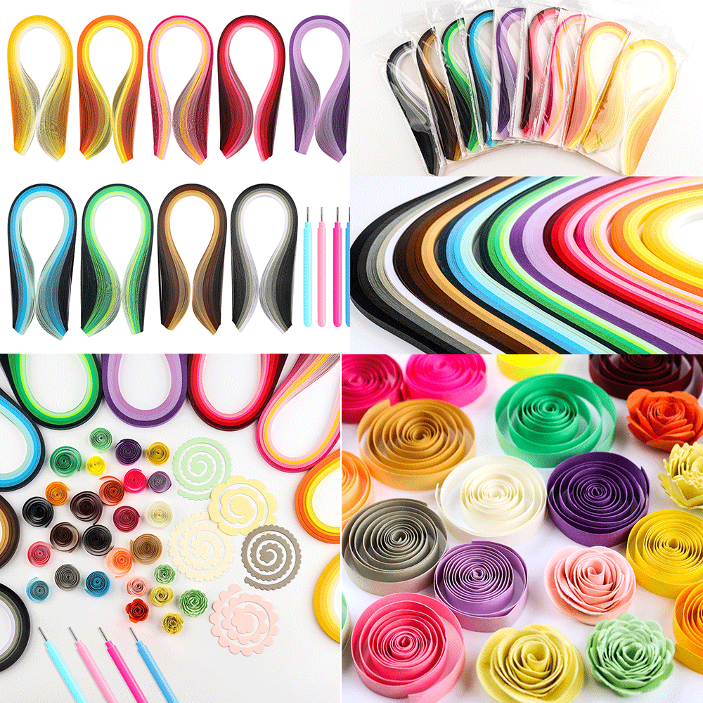 100strips/pack Gradient Color  - огляд і ціна Art Quilling Craft