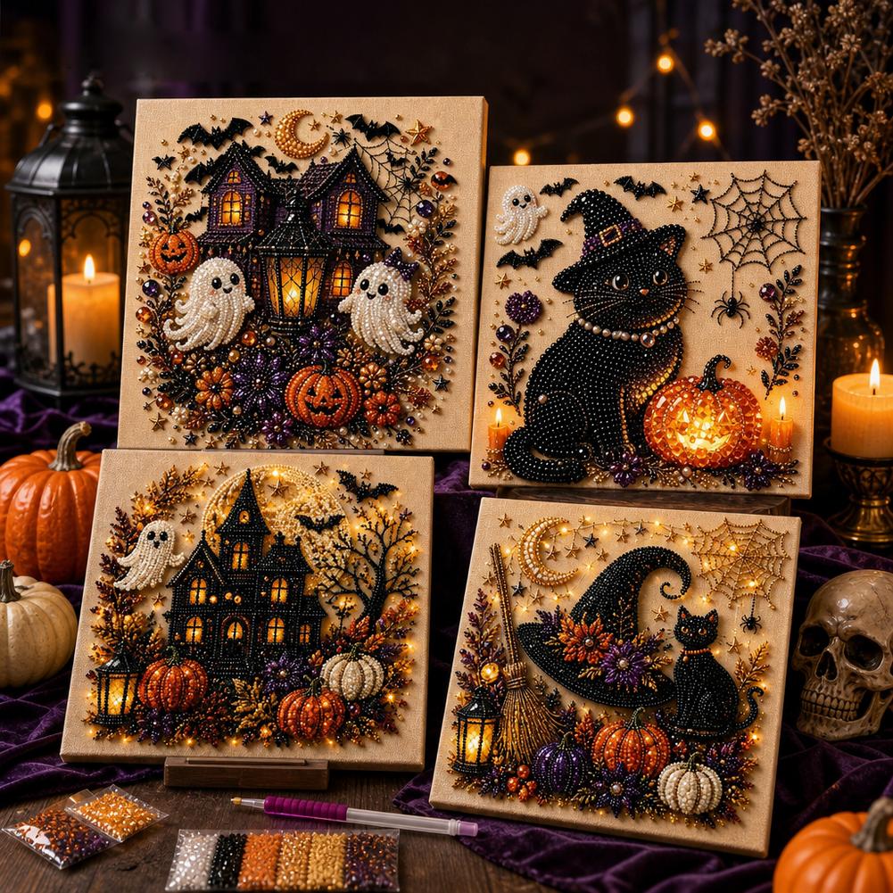 Halloween Ghost & Pumpkin 3D P - огляд і ціна Art Craft Cat