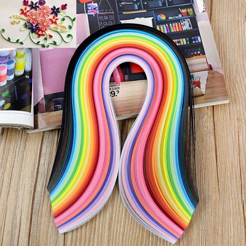 600Pcs Rainbow Paper Quilling  - огляд і ціна Art Quilling Craft