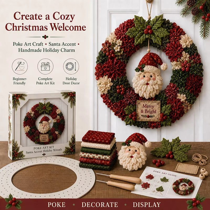 3D Christmas Fabric Poke Art K - огляд і ціна Art Craft Holiday