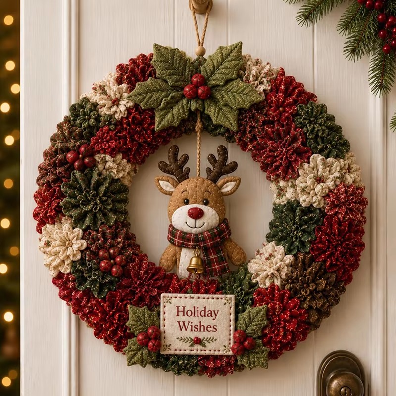 3D Christmas Fabric Poke Art K - огляд і ціна Art Craft Holiday