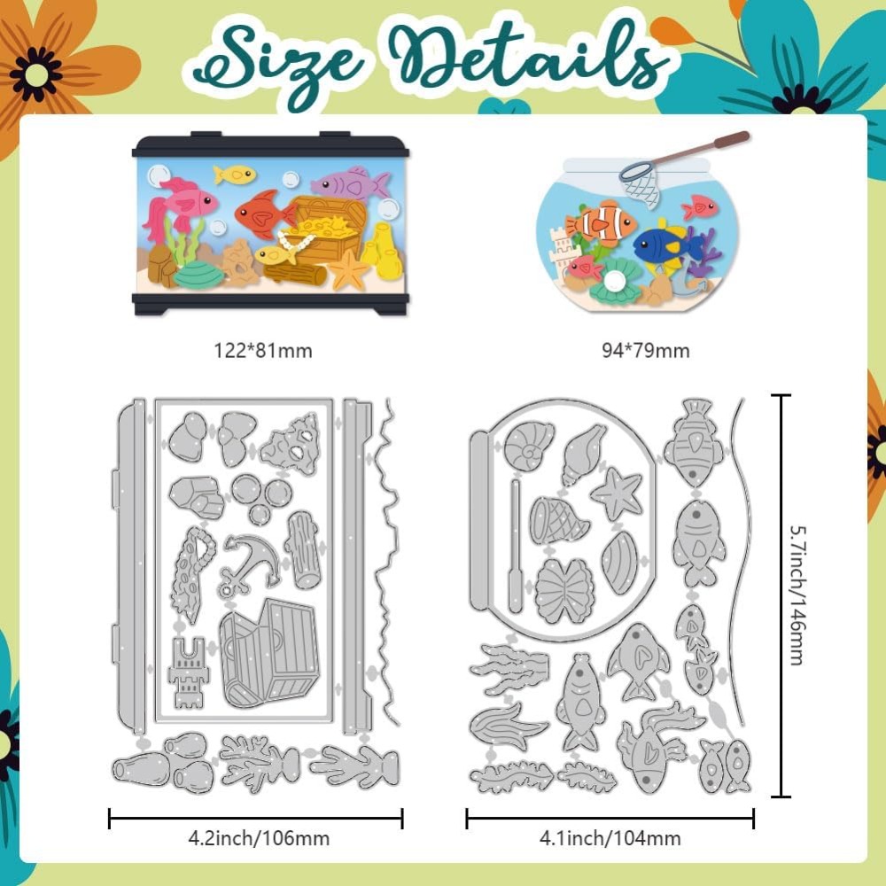 Fish Tank Die Cuts Carbon Stee - огляд і ціна Artwork Craft
