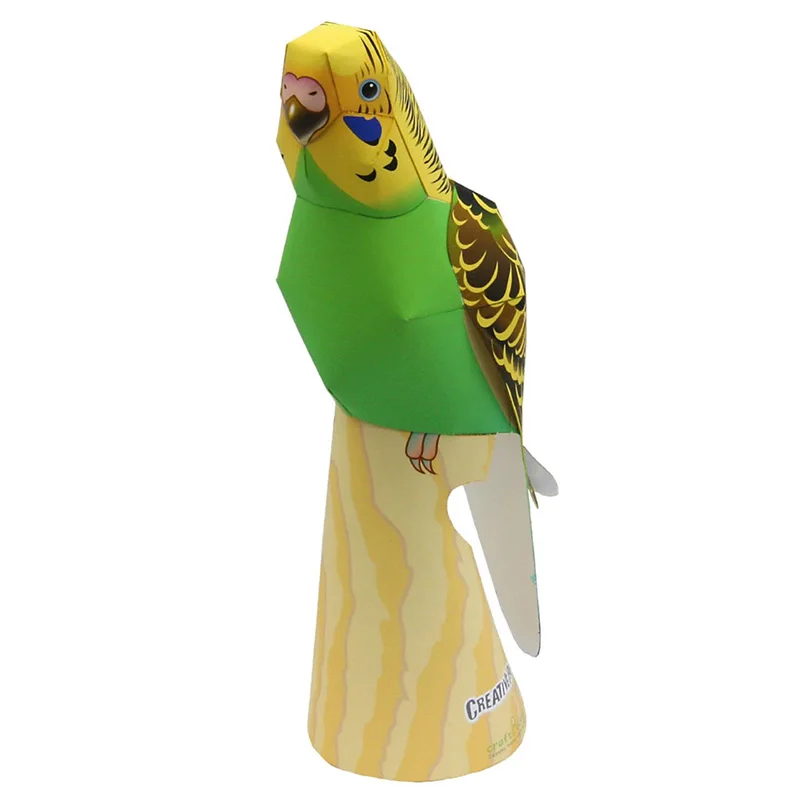 Budgerigar Parrot Bird Handmad - огляд і ціна Art Craft Cardboard