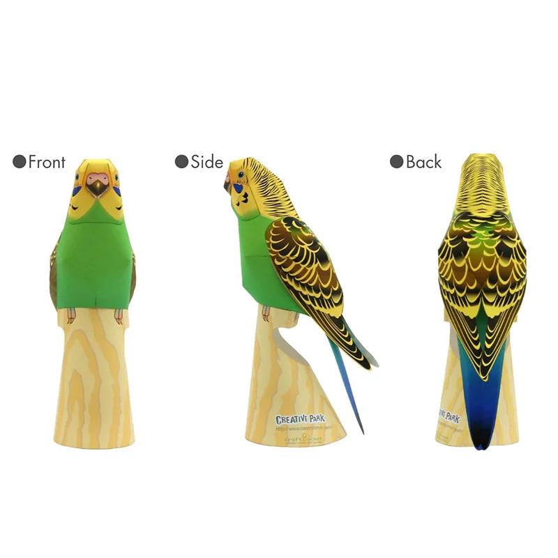 Budgerigar Parrot Bird Handmad - огляд і ціна Art Craft Cardboard