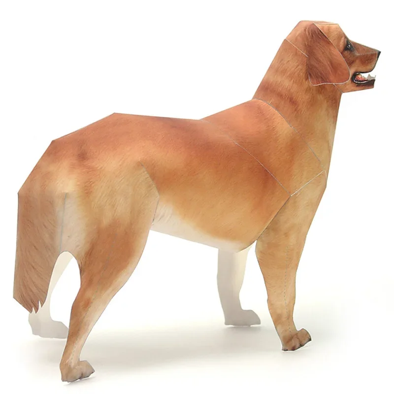 Golden Retriever Dog Paper Mod - огляд і ціна Art Craft Cardboard